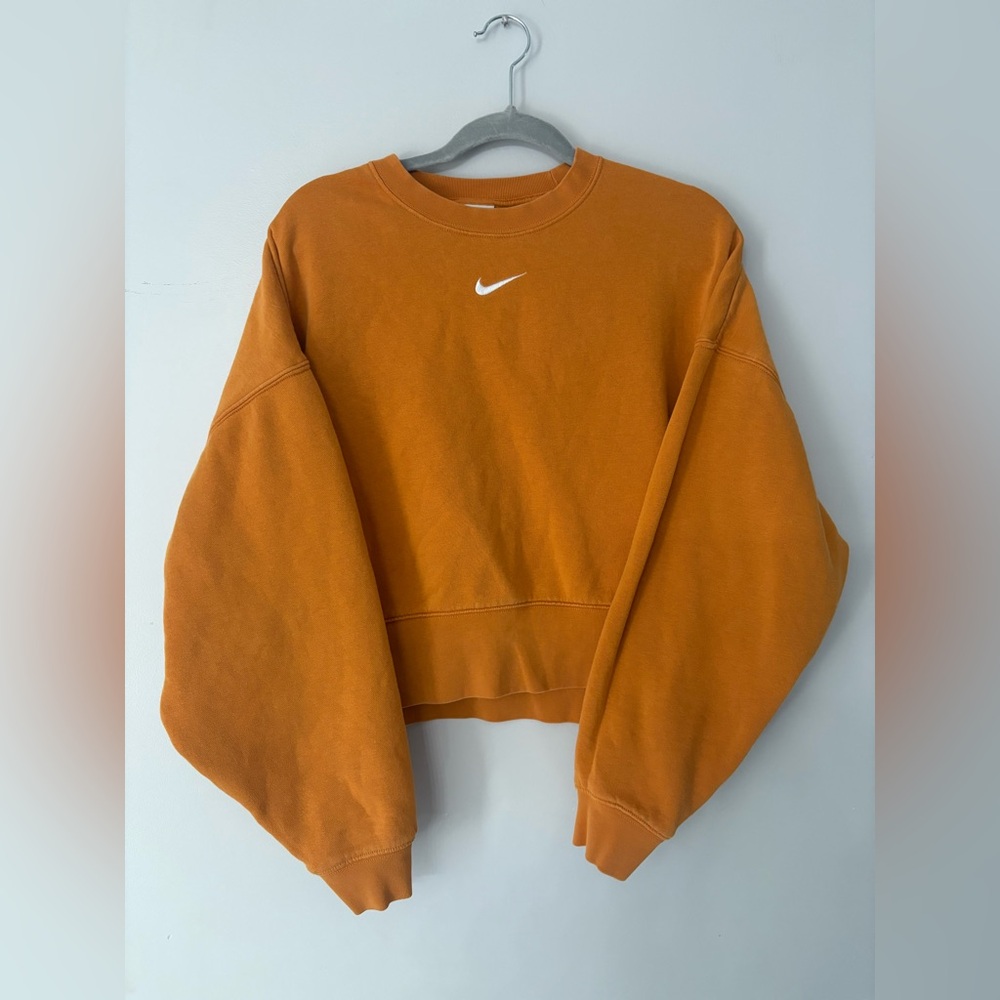 Nike Women's Orange Oversized Sweatshirt | Size Small